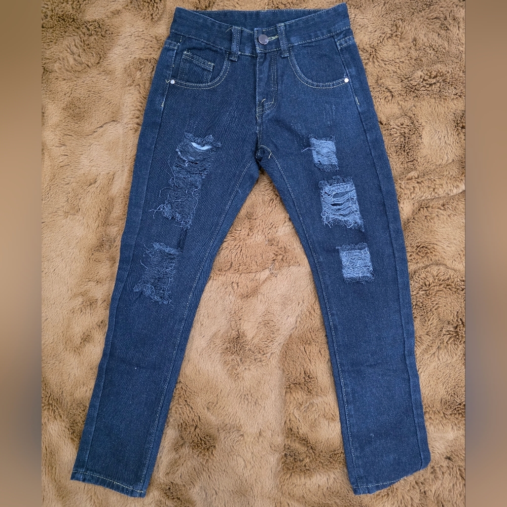 Boy's (8)Skinny Fit, Distressed Stretch Slim Jeans Pants